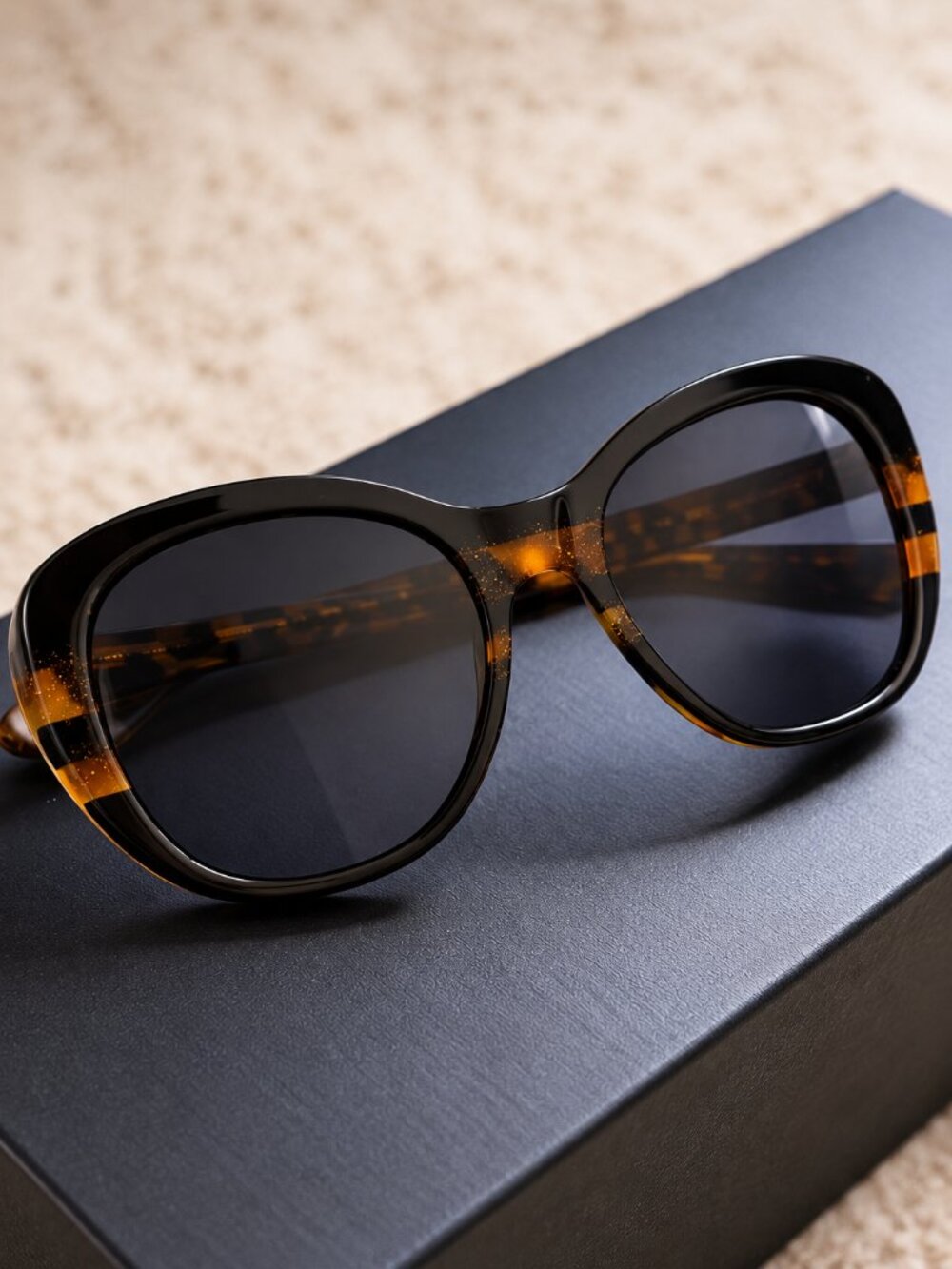 Coach HC8204 L1631 Tortoise Sunglasses Black Lens 52-19-140 Women